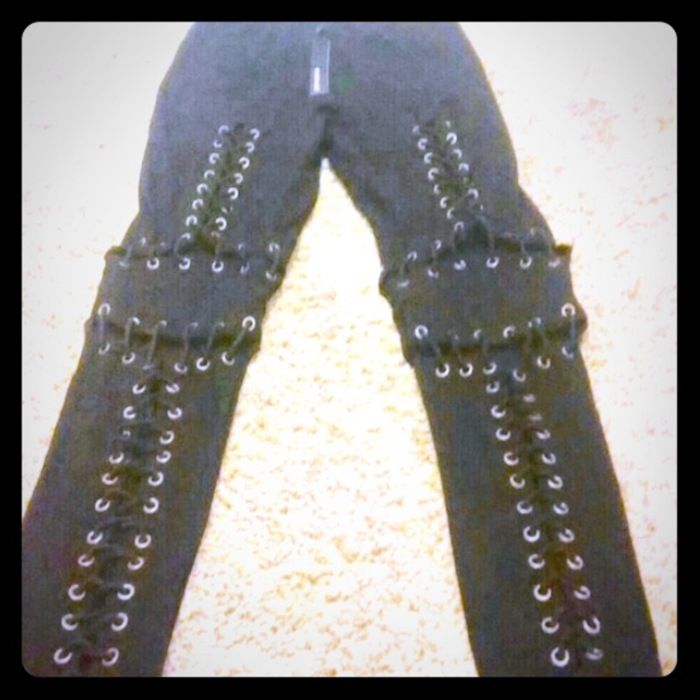 Lace Up Corset Leggings