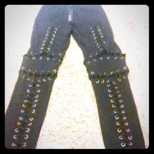 Lace Up Corset Leggings