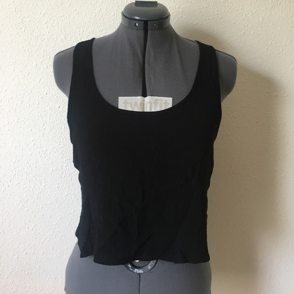 Black crop top with butterfly back