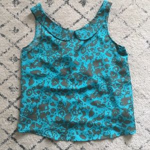 forever 21 turquoise sleeveless blouse