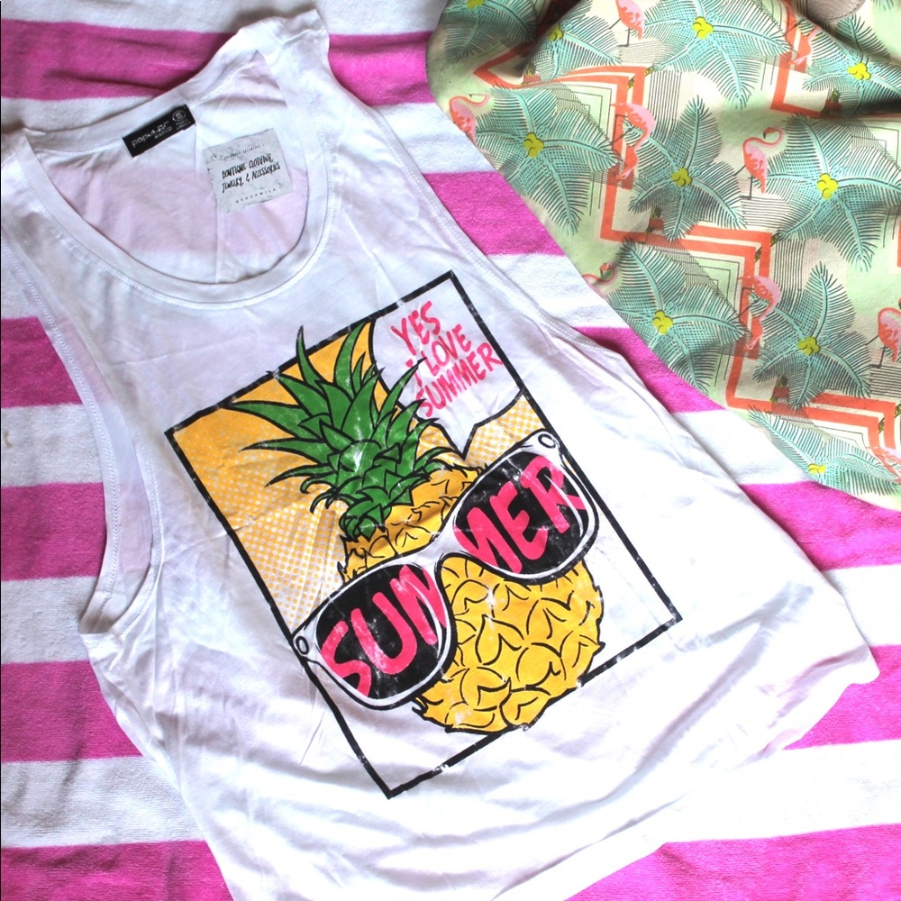 I Love Summer Pineapple Tank🍍