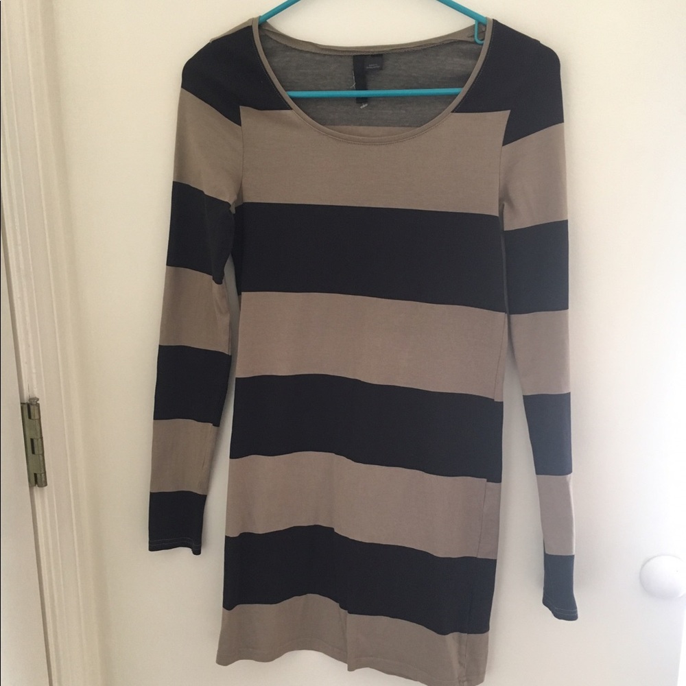 Black and Taupe bodycon dress