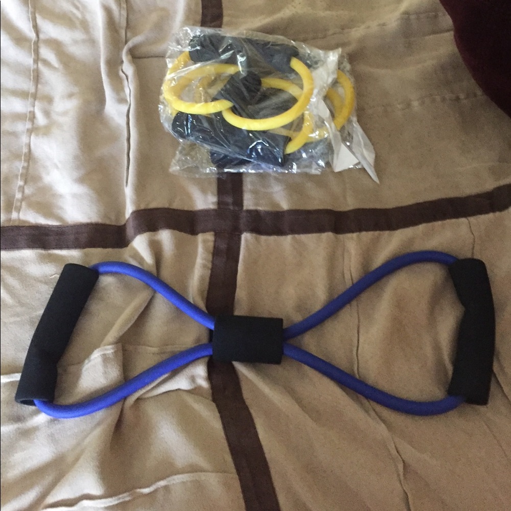 3 exercise bands.