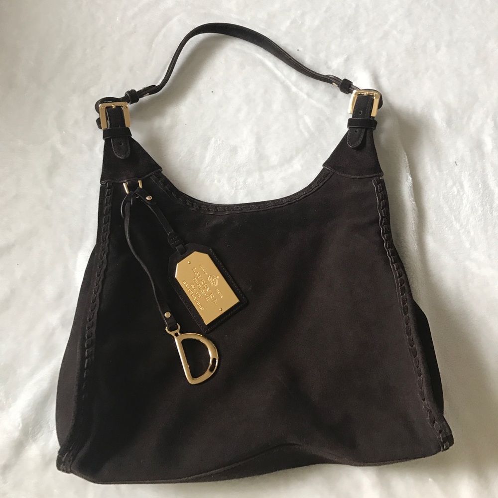 Ralph Lauren Brown Suede Shoulder Bag