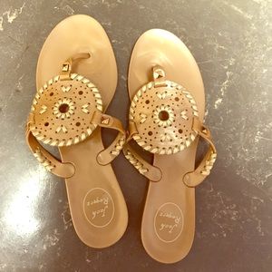 Jack Rogers Gold Georgica Jellies