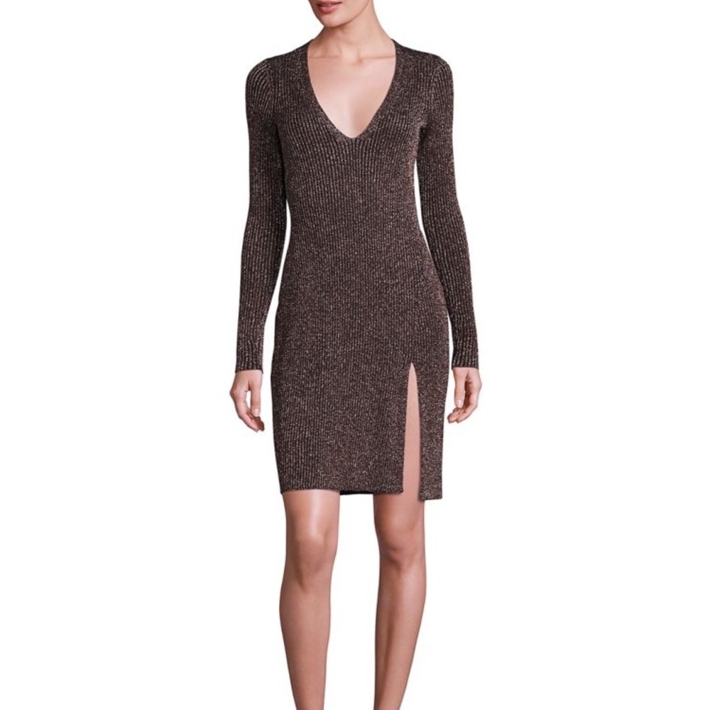BCBG metallic v-neck tunic/dress