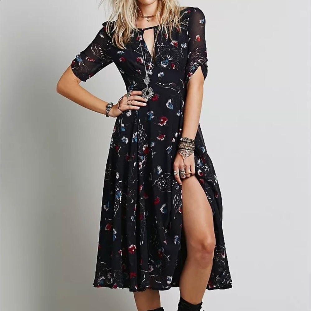 free people 'bonnie' midi dress