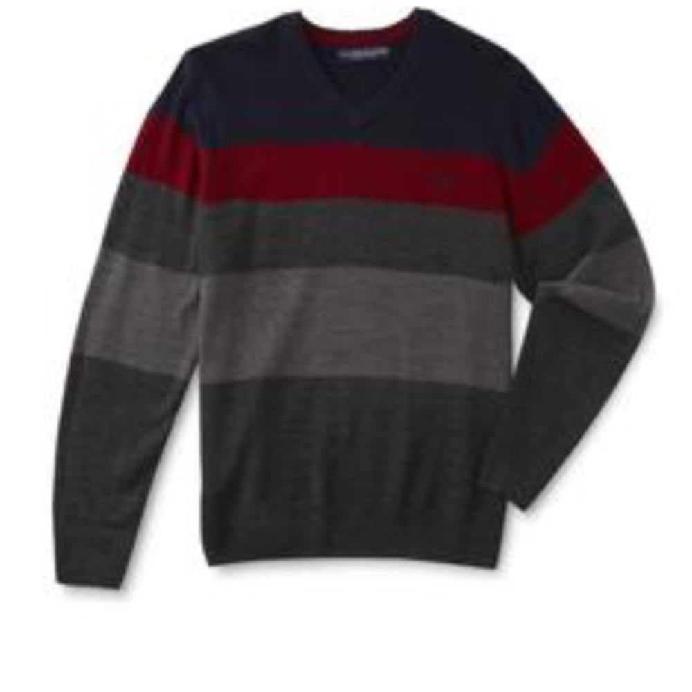 U.S. POLO ASSN. V-NECK SWEATER - STRIPED