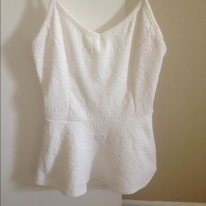 White peplum tank top