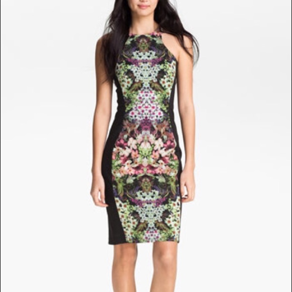 Maggy London abstract floral sheath dress