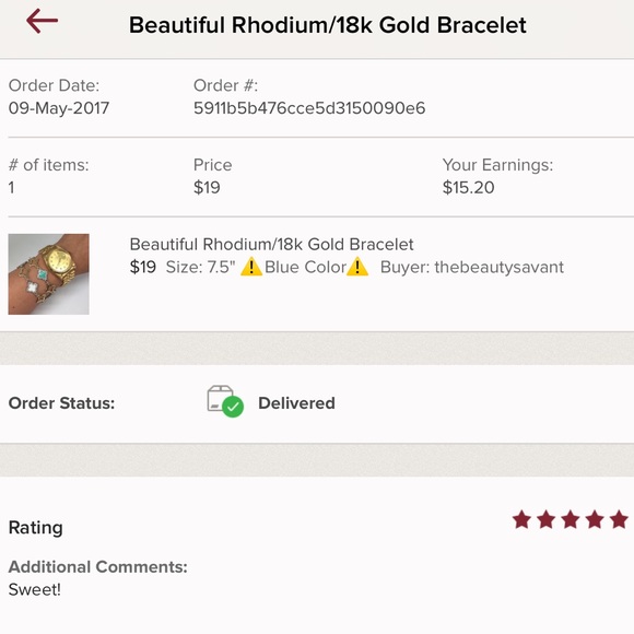 Beautiful Rhodium/18k Gold Plated Bracelet - Picture 8 of 8