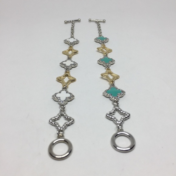 Beautiful Rhodium/18k Gold Plated Bracelet - Picture 5 of 8