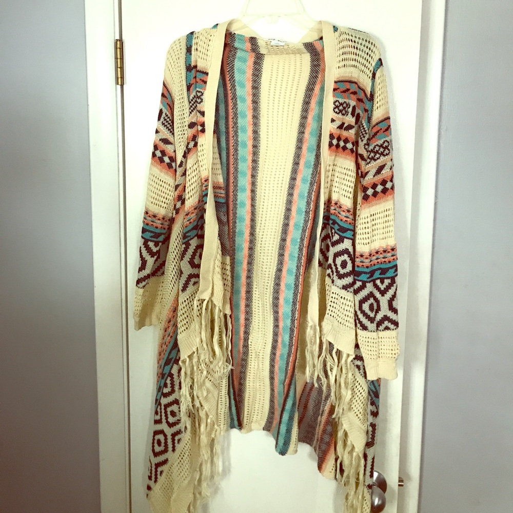 MAKE OFFER- Bohemian style cardigan