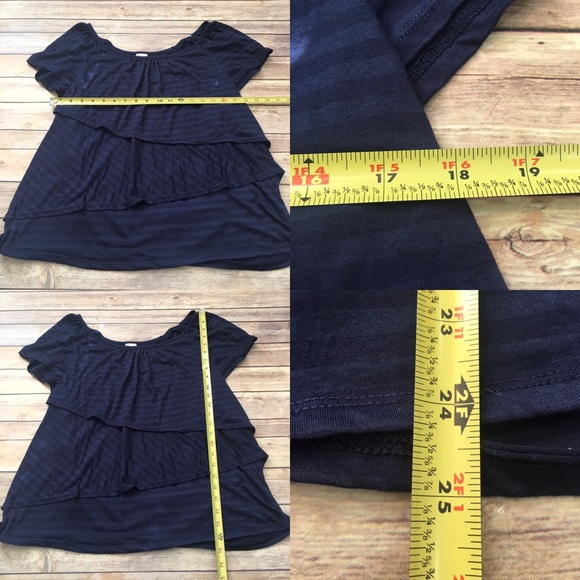 SOLD ⭐️Sz 1X 16W Faded Glory Ruffle Cap Sleeve Top - Picture 2 of 7