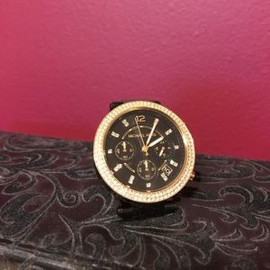 Michael Kors black and Gold watch