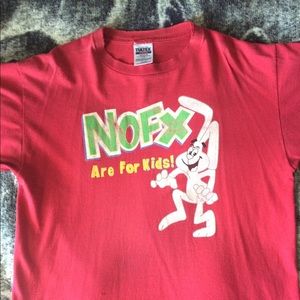 Red NOFX t shirt