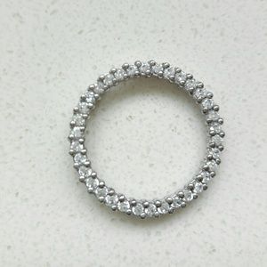 925 Sterling Silver 1" Eternity Pendant Vintage