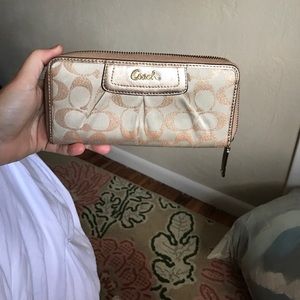 Gold coach wallet