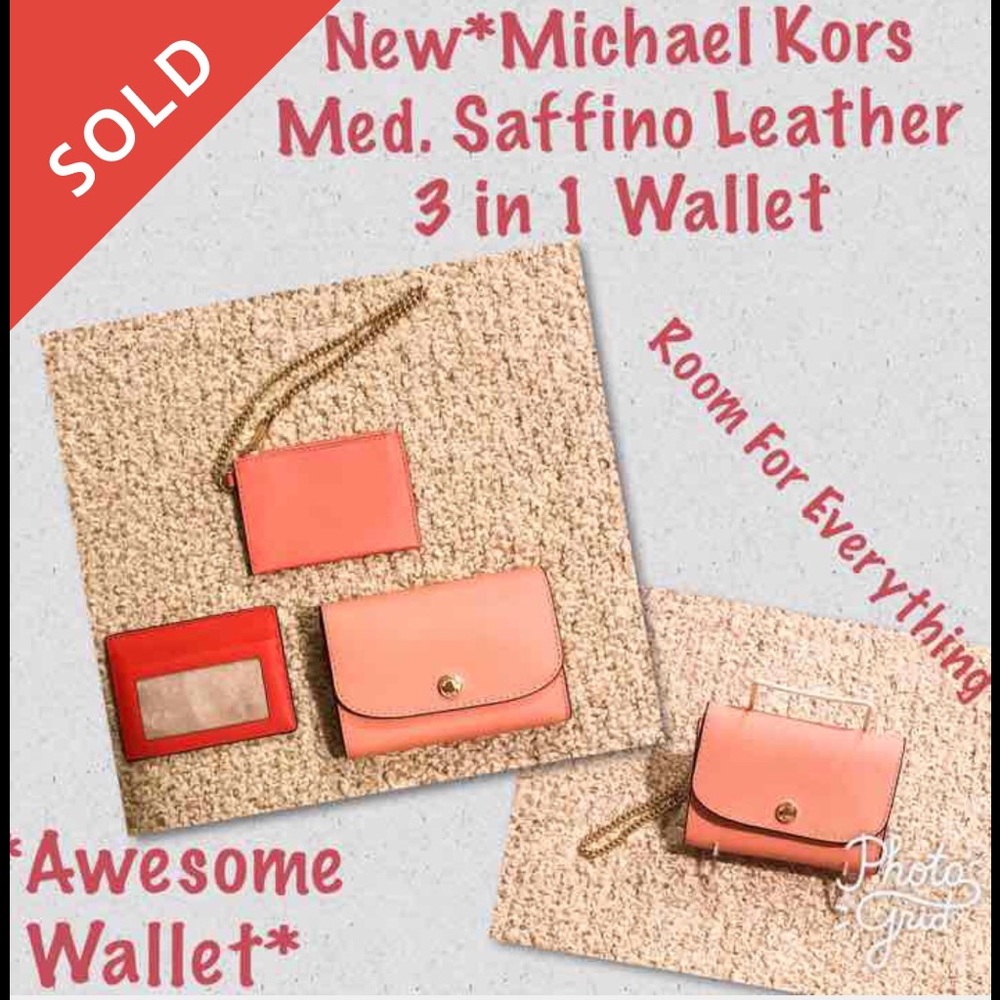 New:,authentic MK**Jet Set"Pale Gold )Saffino   Le