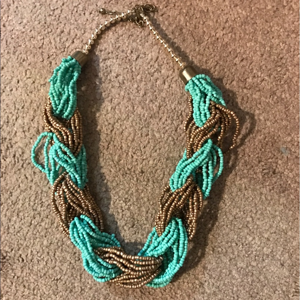 Braided beaded necklace!