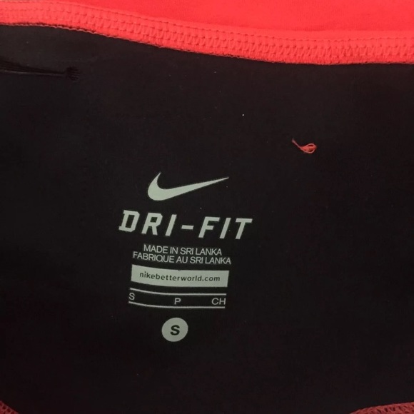 Women's Red Nike Dry Fit Leggings Sz S Red/orange - Picture 3 of 4