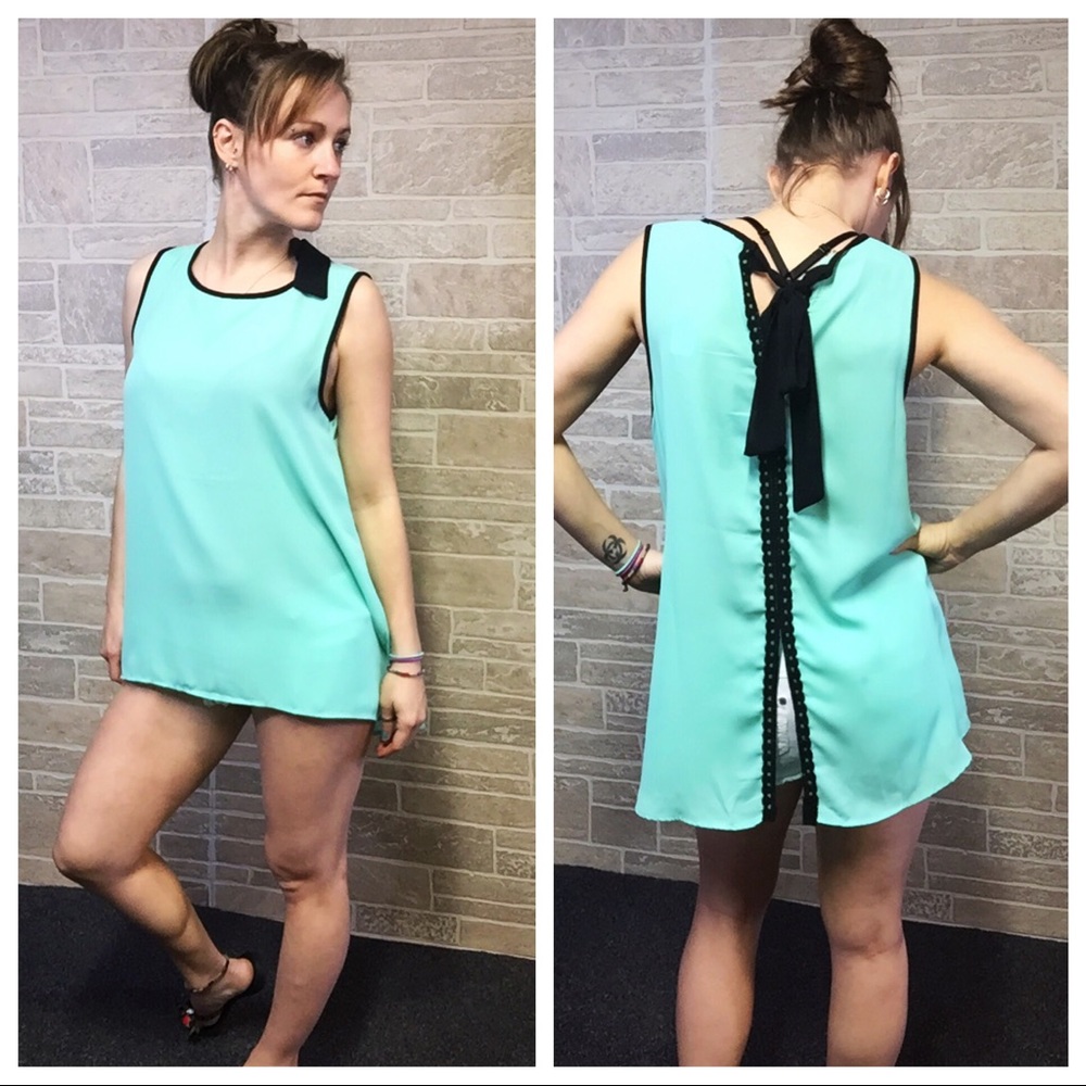 Mint Green High low Blouse