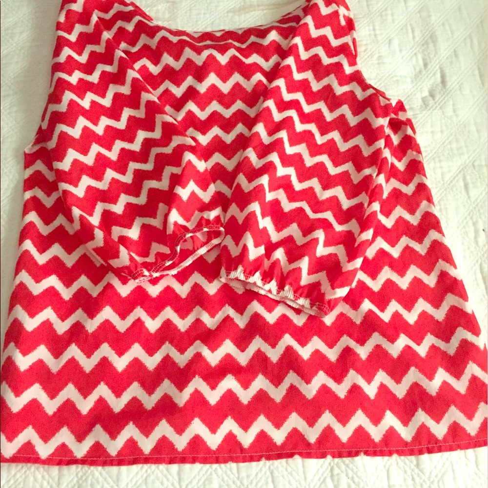 Tangerine chevron blouse