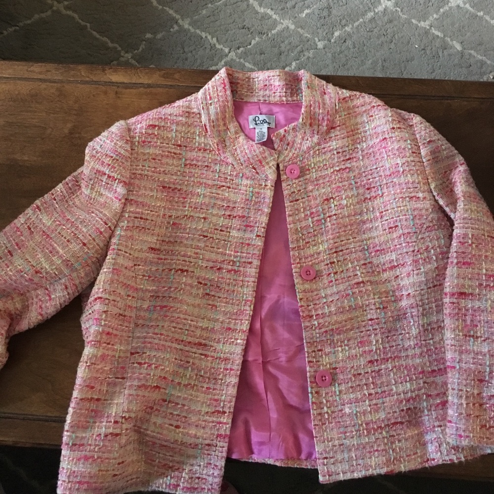 Lilly Pulitzer tweed like blazer - size 14