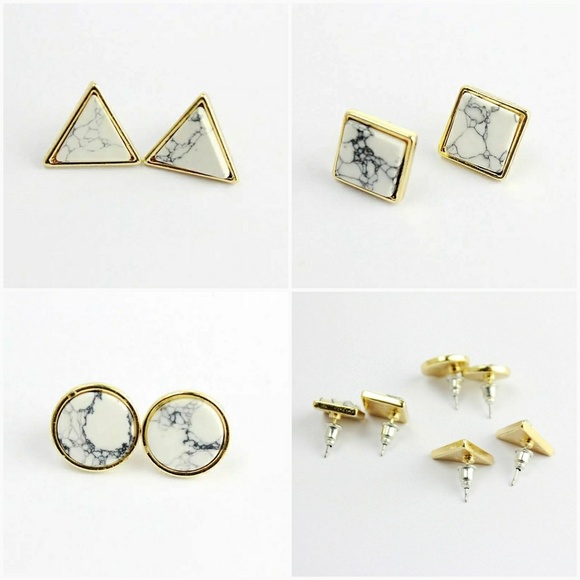 Marble Earrings - Picture 2 of 7