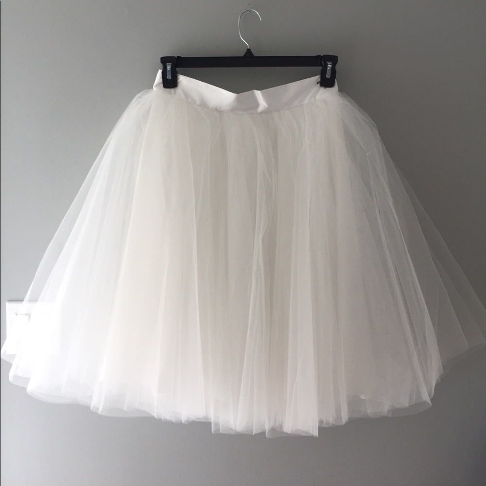 White tulle skirt