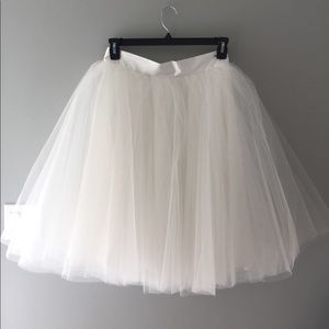 White tulle skirt
