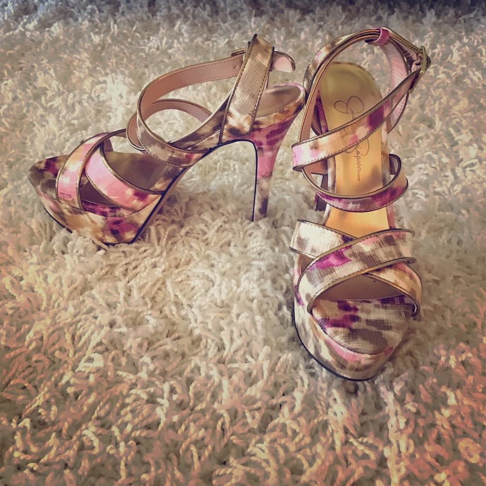 Jessica Simpson strappy heels
