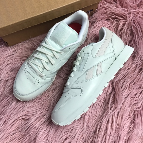 mint green reebok classics