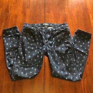 Lucky Brand blue patterned jeans
