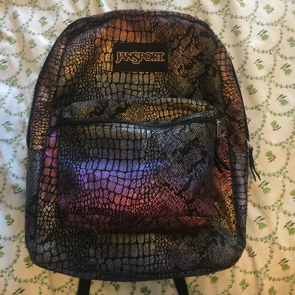 Jansport reptile backpack multicolor new rare