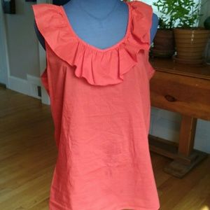 Banana Republic tangerine colored sleeveless top