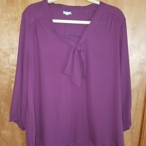 Sheer purple eyeshadow blouse