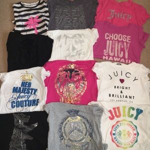 Juicy Couture kids and adult t shirts