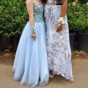 BEAUTIFUL LIGHT BLUE CINDERELLA PROM DRESS