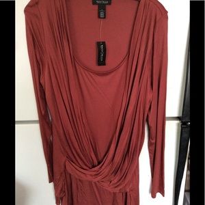 White House Black Market Surplice Tunic L