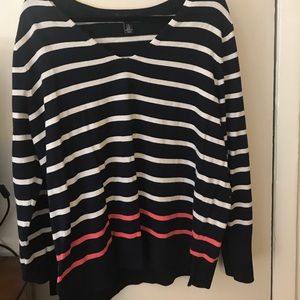Blue and white stripped sweater