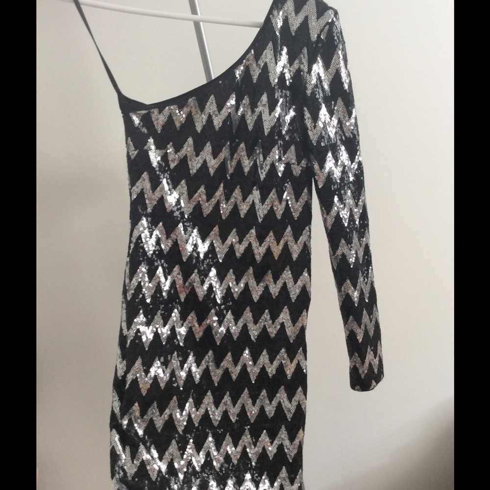 Bebe asymmetrical tight formal dress