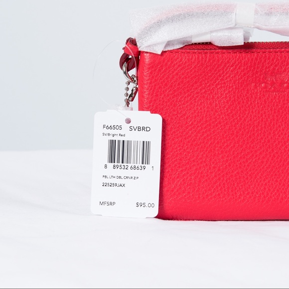 NWT Coach Double Corner Zip Wristlet - Picture 5 of 5