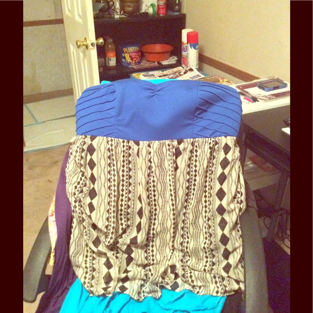 Bandeau city Triangles dress tribal pattern