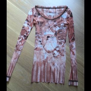 Authentic Jean Paul Gaultier soft mesh top