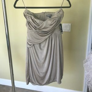 Never worn Express goldfish tan mini dress
