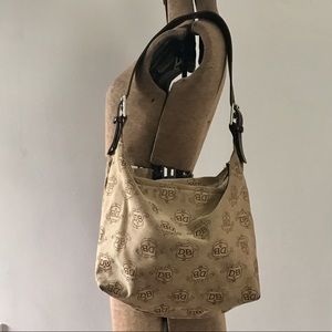 Dooney & Bourke slouchy "donegal crest" logo bag