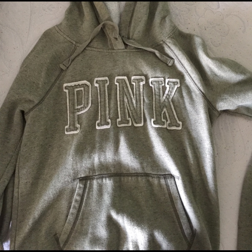 olive green Victoria secret (PINK) hoodie