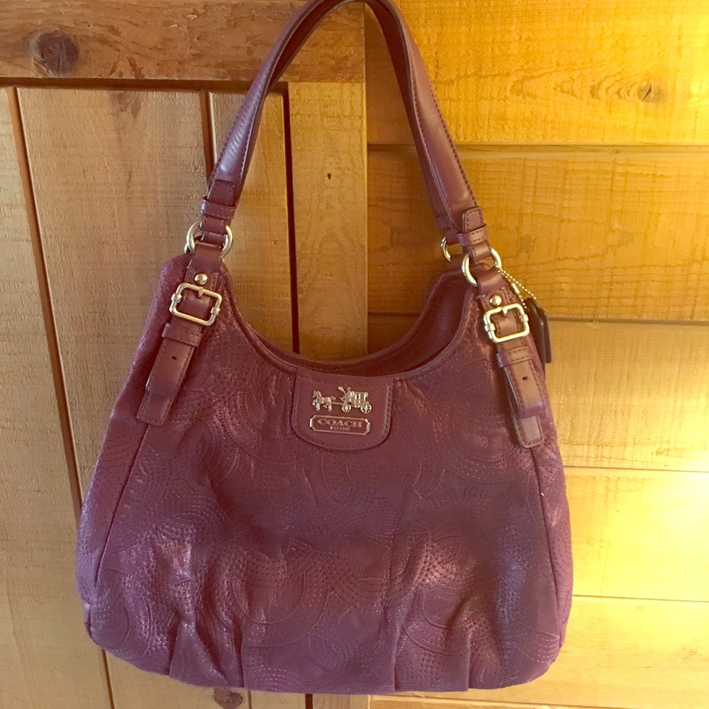 Coach Madison OP art Maggie hobo bag