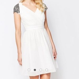 Little mistress lovely asos sequined tulle dress